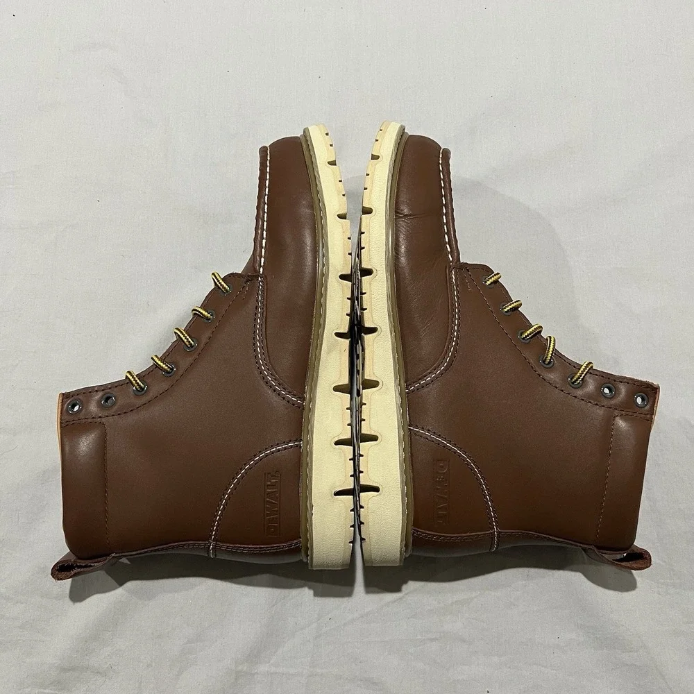 NWOB Dewalt Rockingham Moc PT Mens Brown Leather Lace Up Ankle Work Boots 11 M